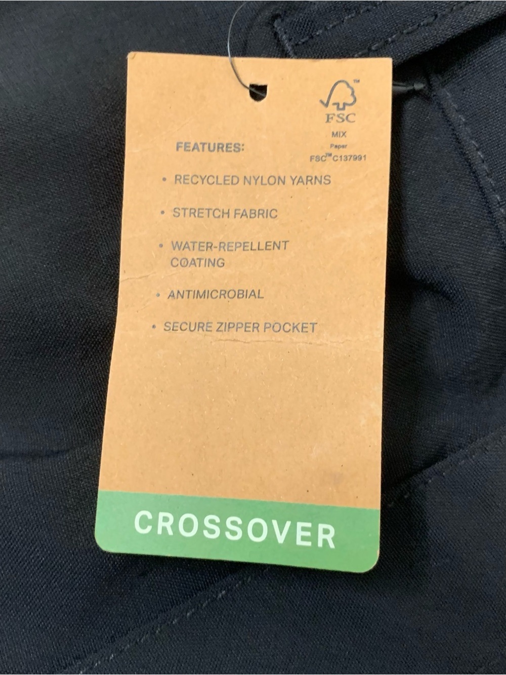 Brixton Mens black crossover nylon choice standard fit pants 30 NWT - Picture 9 of 11